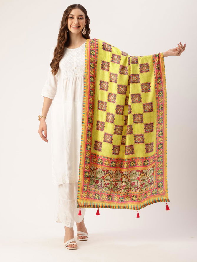 Sangam Vol 1 By Bunawat Printed Designer Cotton Dupatta Wholesalers In Delhi
